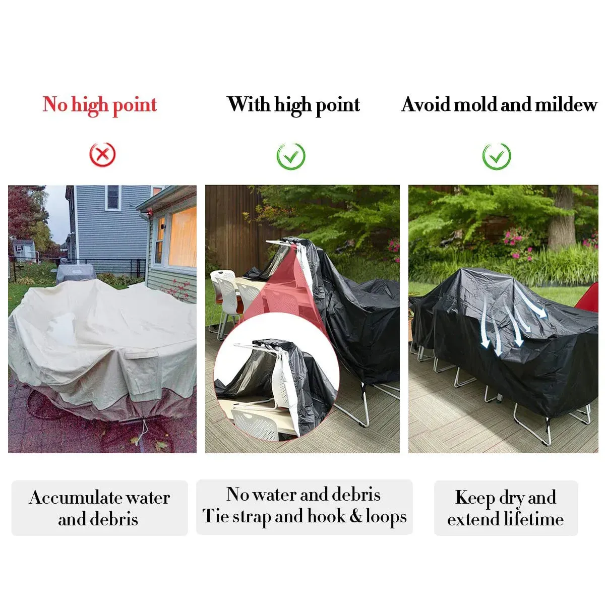 190t 210d Patio Waterproof Cover Outdoor Garden Furniture Covers Rain Snow Chair Covers for Sofa Dust Proof Cover