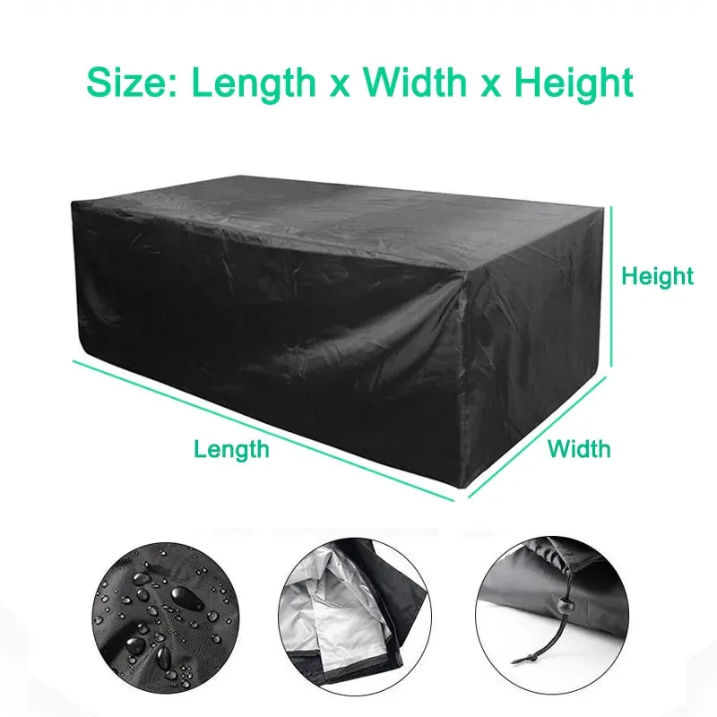 190t 210d Patio Waterproof Cover Outdoor Garden Furniture Covers Rain Snow Chair Covers for Sofa Dust Proof Cover