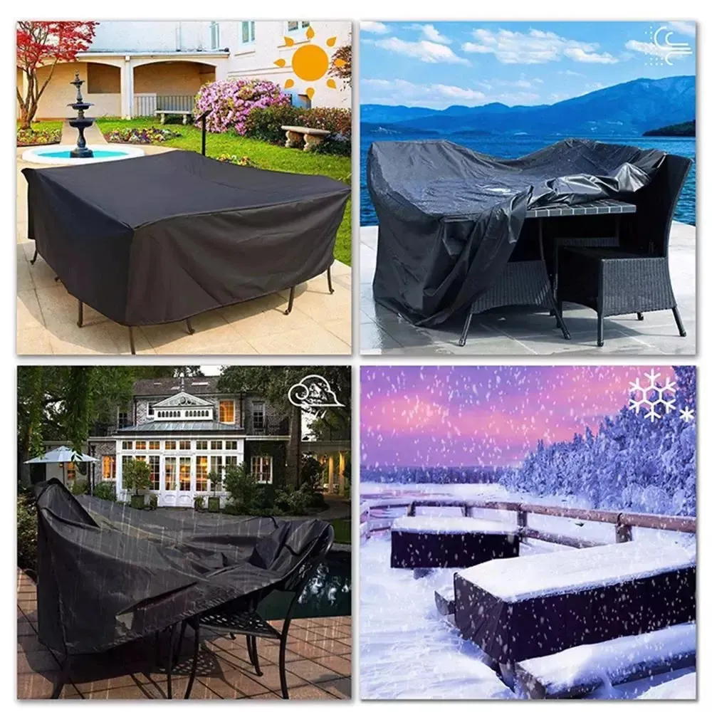 190t Waterproof Rain Snow Dust Wind-proof Anti-uv Oxford Fabric Garden Lawn Patio Furniture Covers