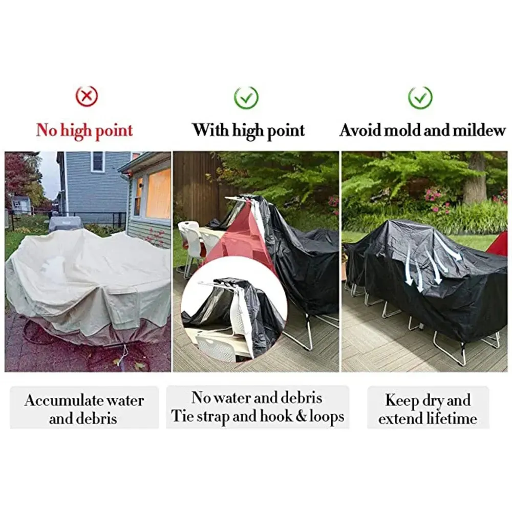190t Waterproof Rain Snow Dust Wind-proof Anti-uv Oxford Fabric Garden Lawn Patio Furniture Covers