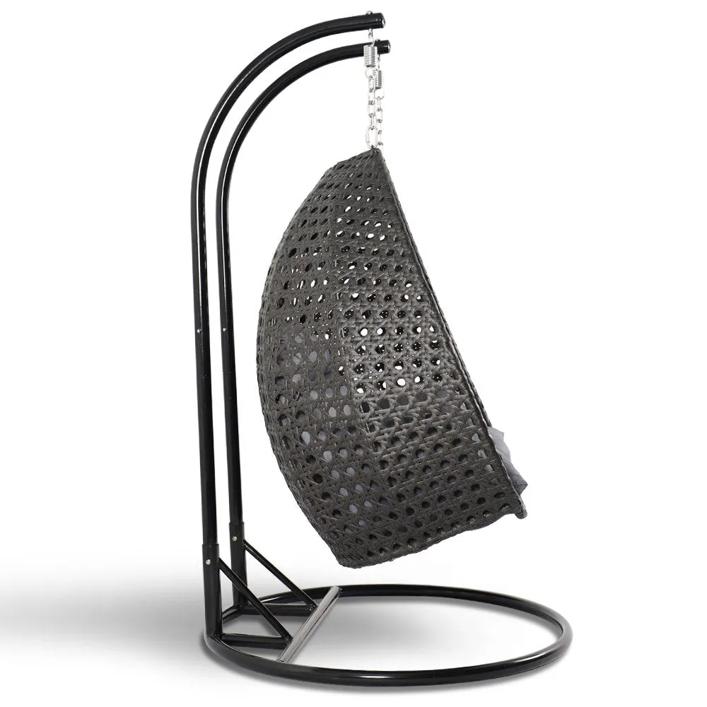 2 Person Hanging Swing Egg Chairs - LeisureMod