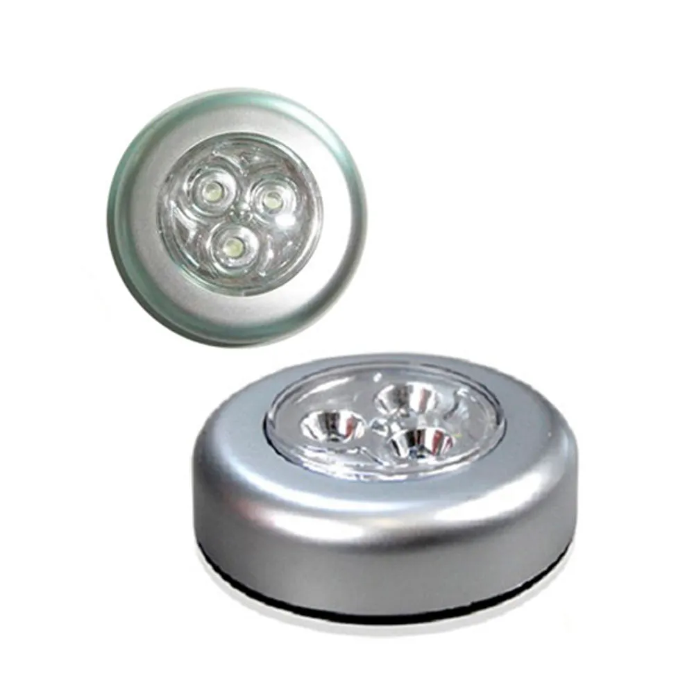 4 LED Touch Push On/Off Light Self-Stick On Click Battery Operated Lights 4 PCS