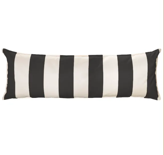 52" Long Hammock Pillow - Sunbrella Cabana Black