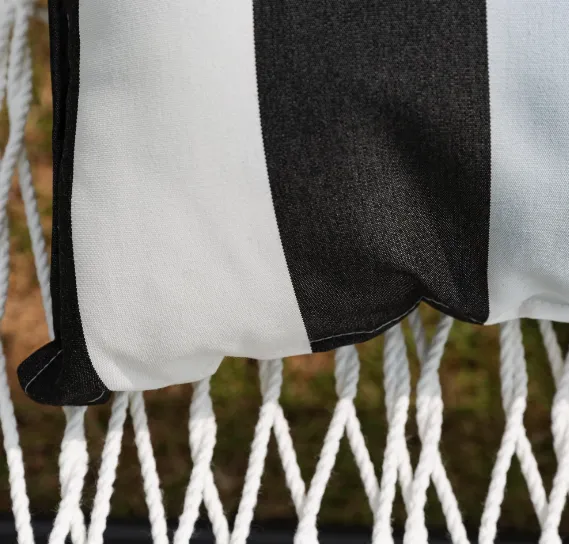 52" Long Hammock Pillow - Sunbrella Cabana Black