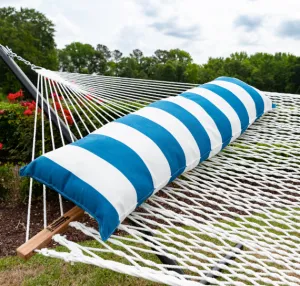 52" Long Hammock Pillow - Sunbrella Cabana Regatta