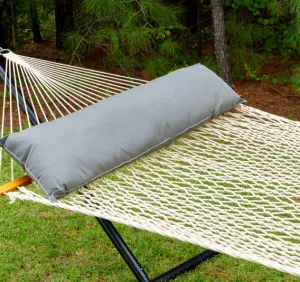 52" Long Hammock Pillow - Sunbrella Canvas Charcoal