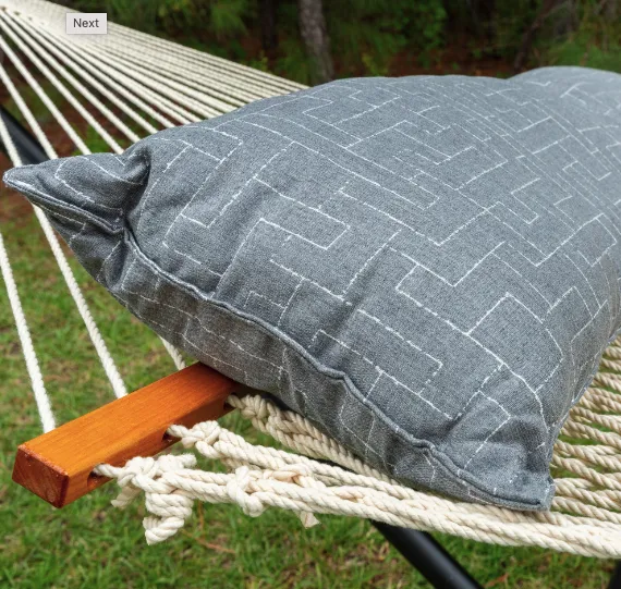 52" Long Hammock Pillow - Sunbrella® Create Smoke