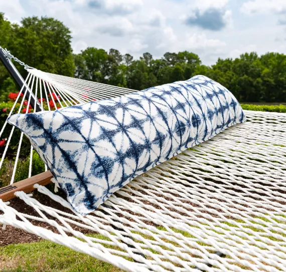 52" Long Hammock Pillow - Sunbrella® Midori Indigo