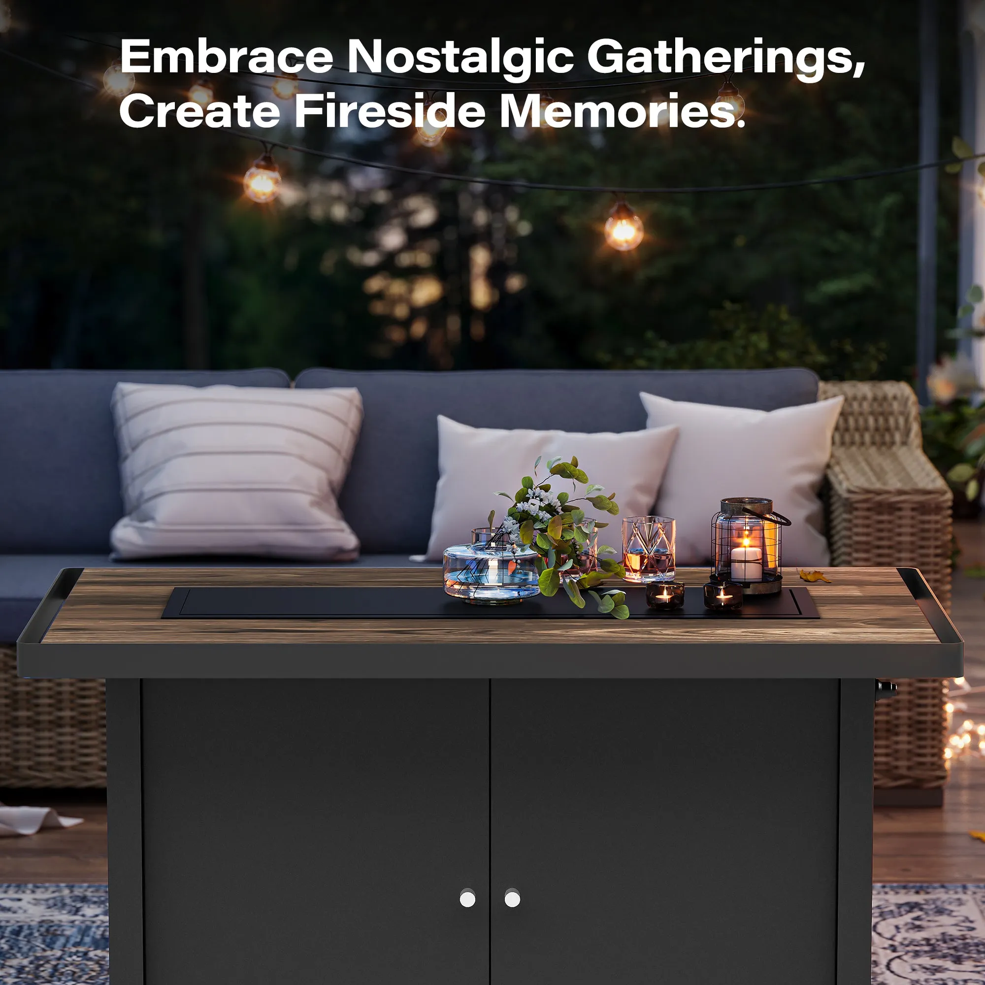 55000btu 43' Outdoor Propane Fire Pit Table （New）