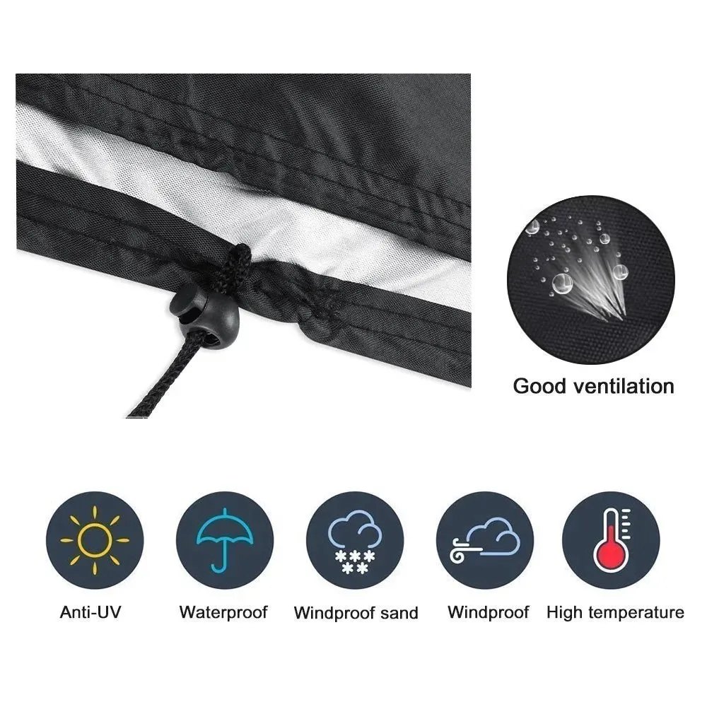 80 Sizes Black Outdoor Patio Garden Furniture Covers Rain Snow Chair Covers Sofa Table Chair Dust Waterproof Proof Cover