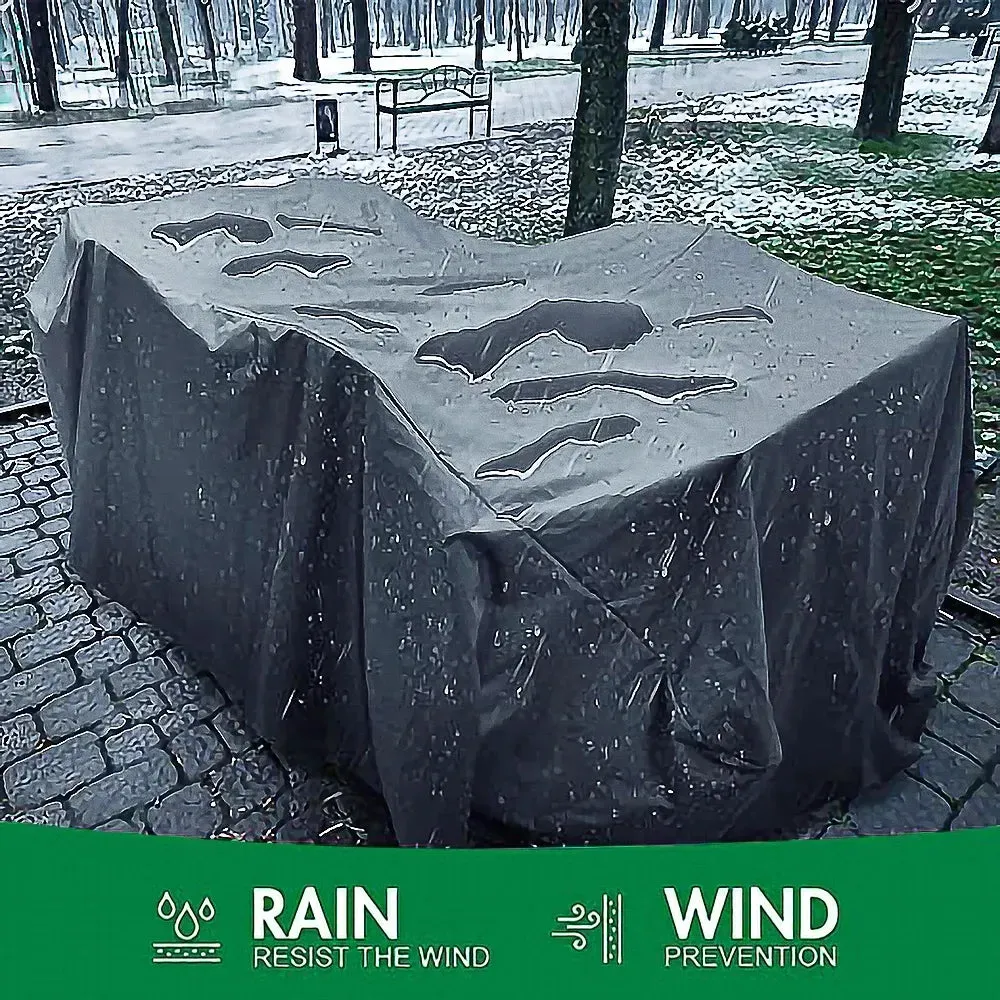 80 Sizes Black Outdoor Patio Garden Furniture Covers Rain Snow Chair Covers Sofa Table Chair Dust Waterproof Proof Cover
