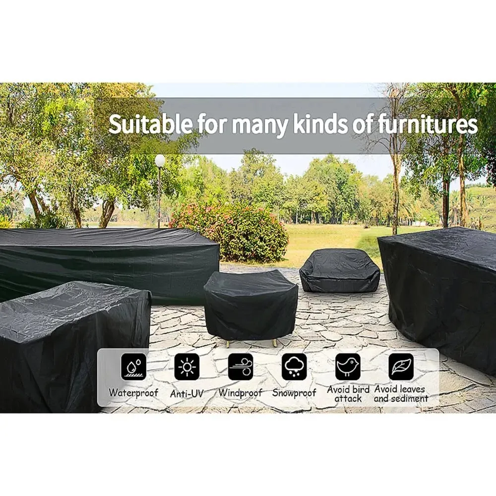 80 Sizes Black Outdoor Patio Garden Furniture Covers Rain Snow Chair Covers Sofa Table Chair Dust Waterproof Proof Cover