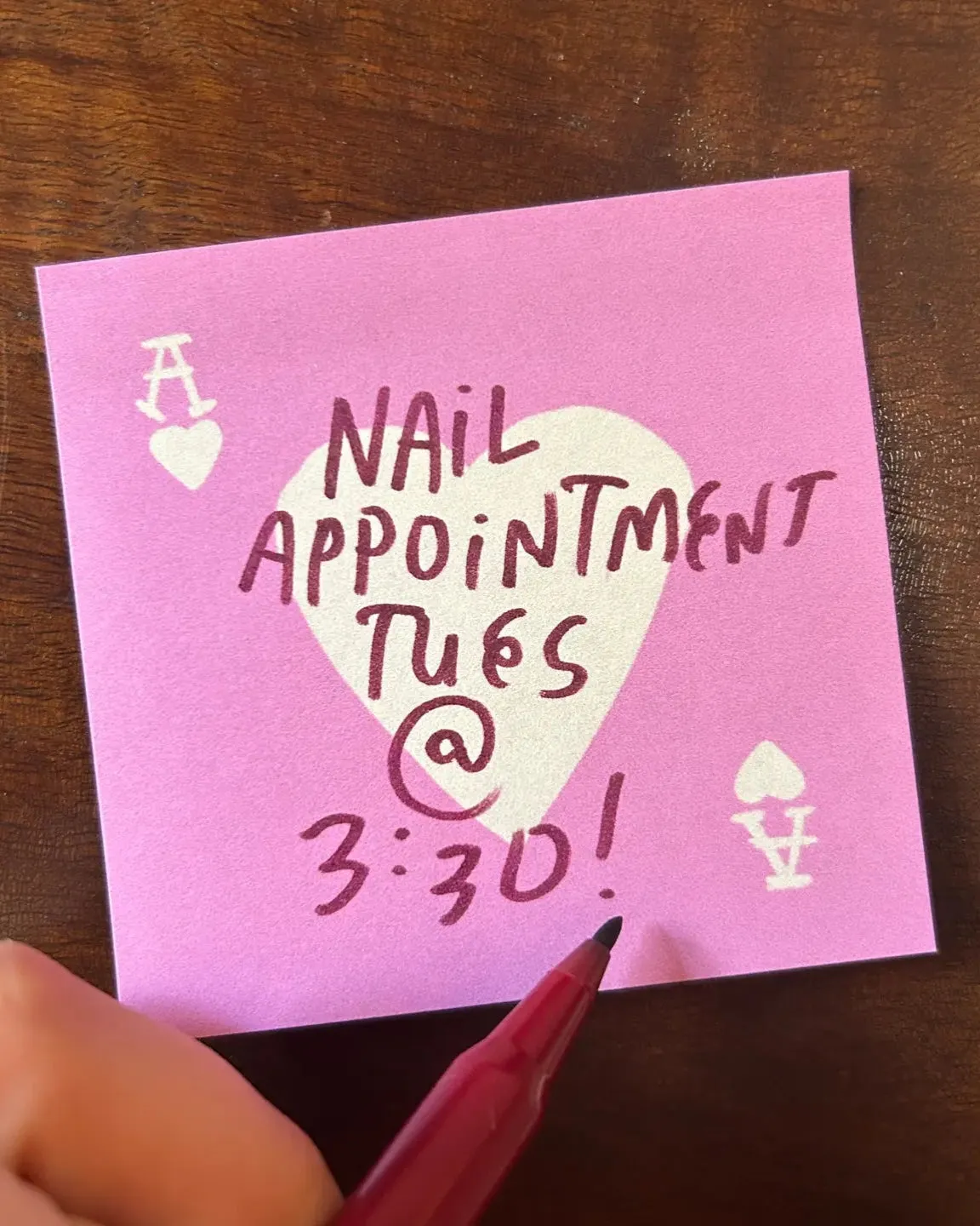 Ace of Hearts Sticky Notes
