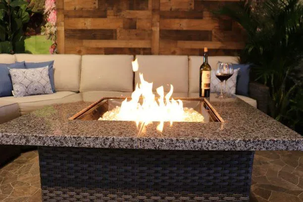 Biscayne Marble Top Gas Fire Pit