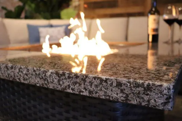 Biscayne Marble Top Gas Fire Pit