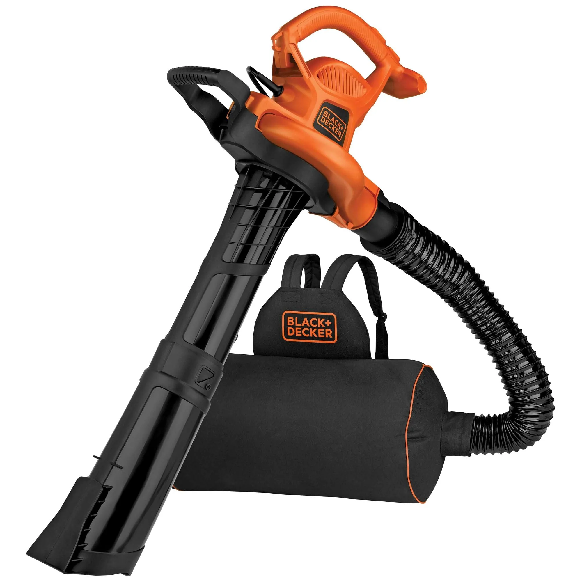 BLACK DECKER Electric Leaf Blower, Leaf Vacuum and Mulcher 3 in 1, 250 mph Airflow, 400 cfm Delivery Power, Reusable Bag Included, Corded (BEBL7000)
