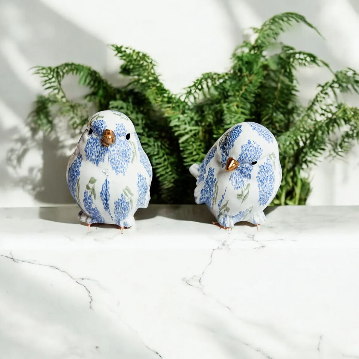 Blue Hydrangea Birds