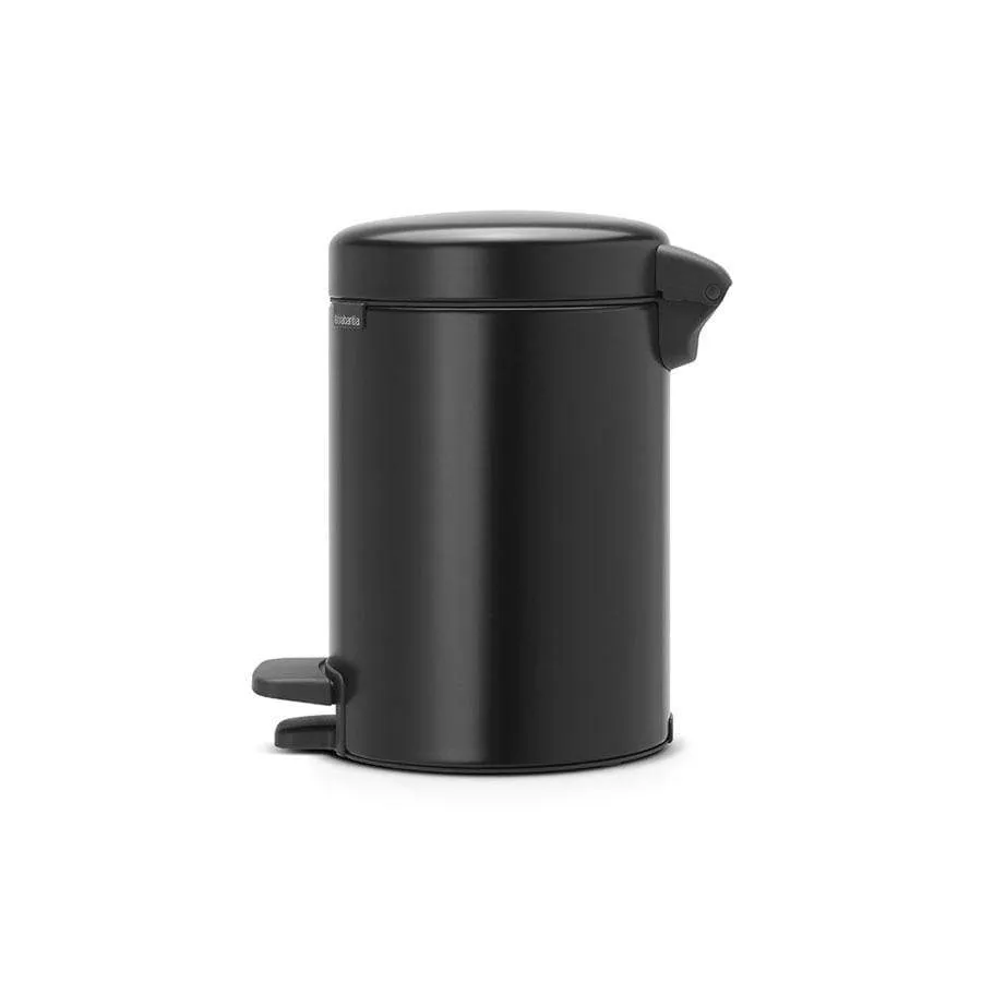Brabantia Matt Black 3L Slow Close Pedal Bin