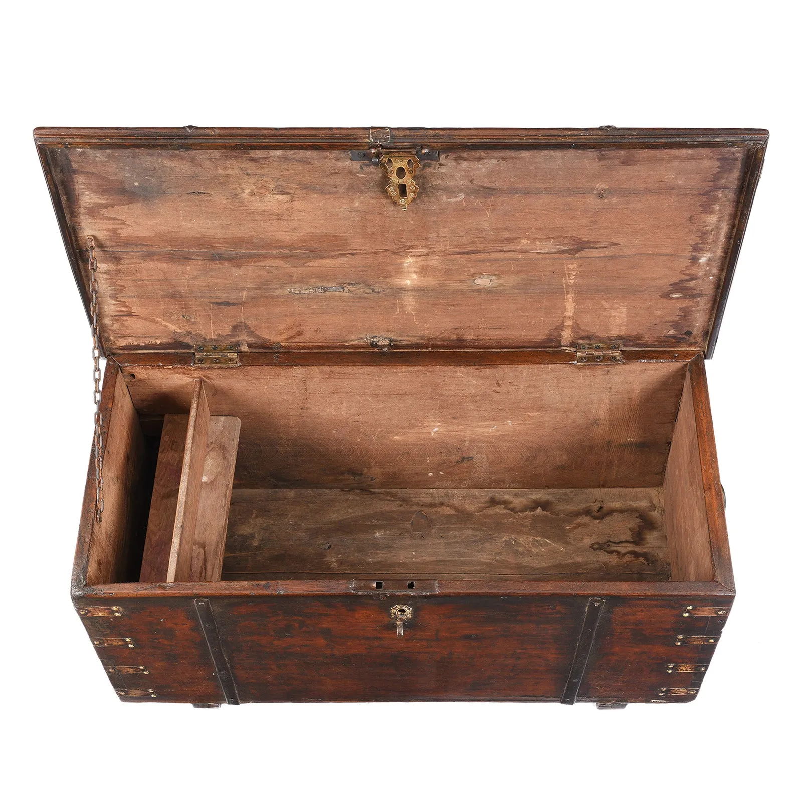 Brass Bound Teak Chest From Kutch - 19th Century