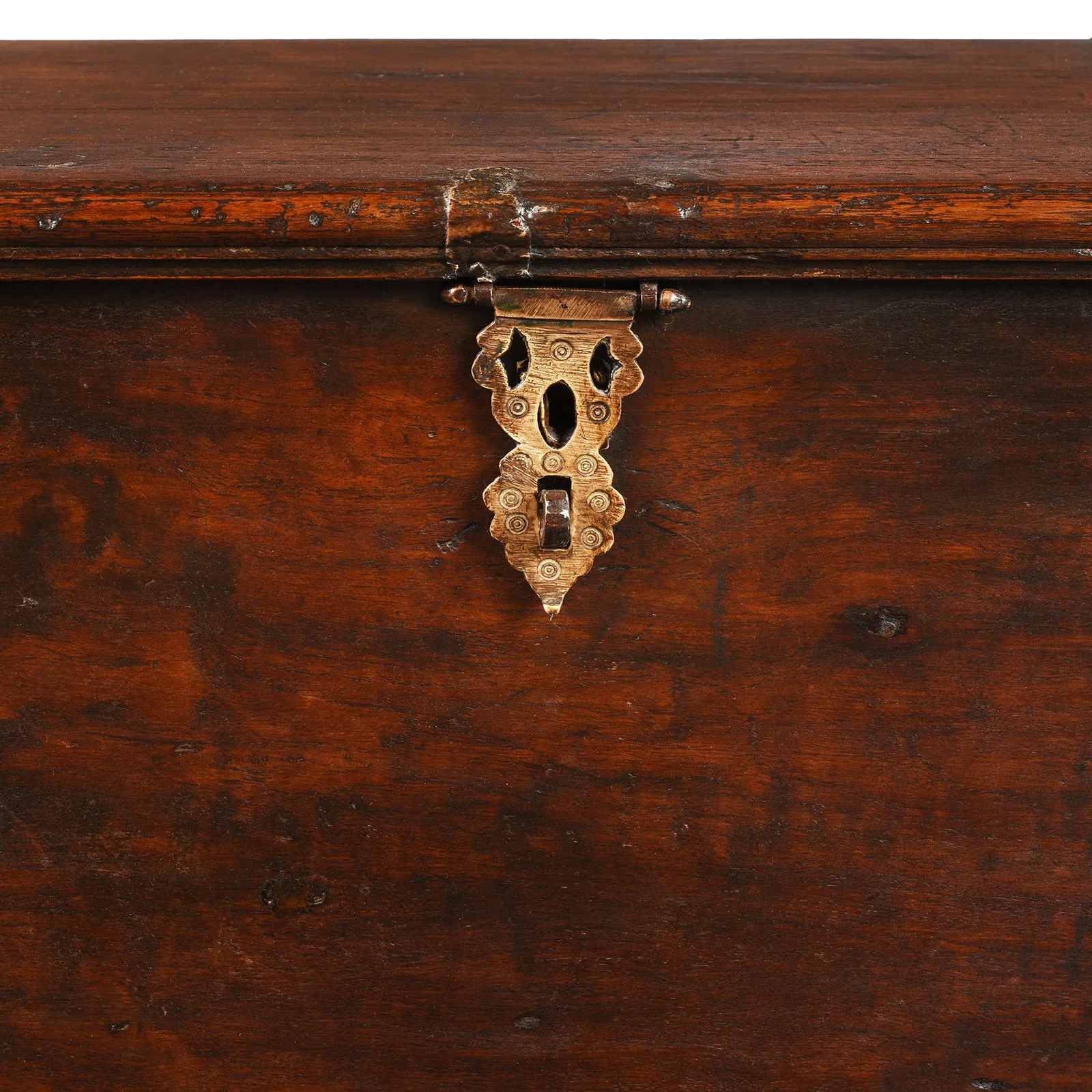 Brass Bound Teak Chest From Kutch - 19th Century