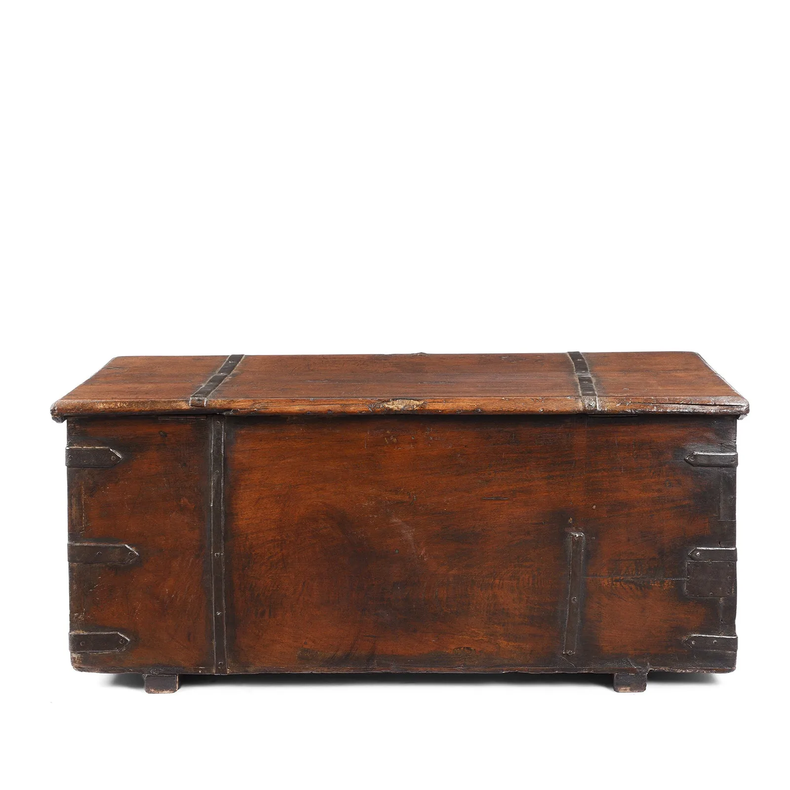 Brass Bound Teak Chest From Kutch - 19th Century
