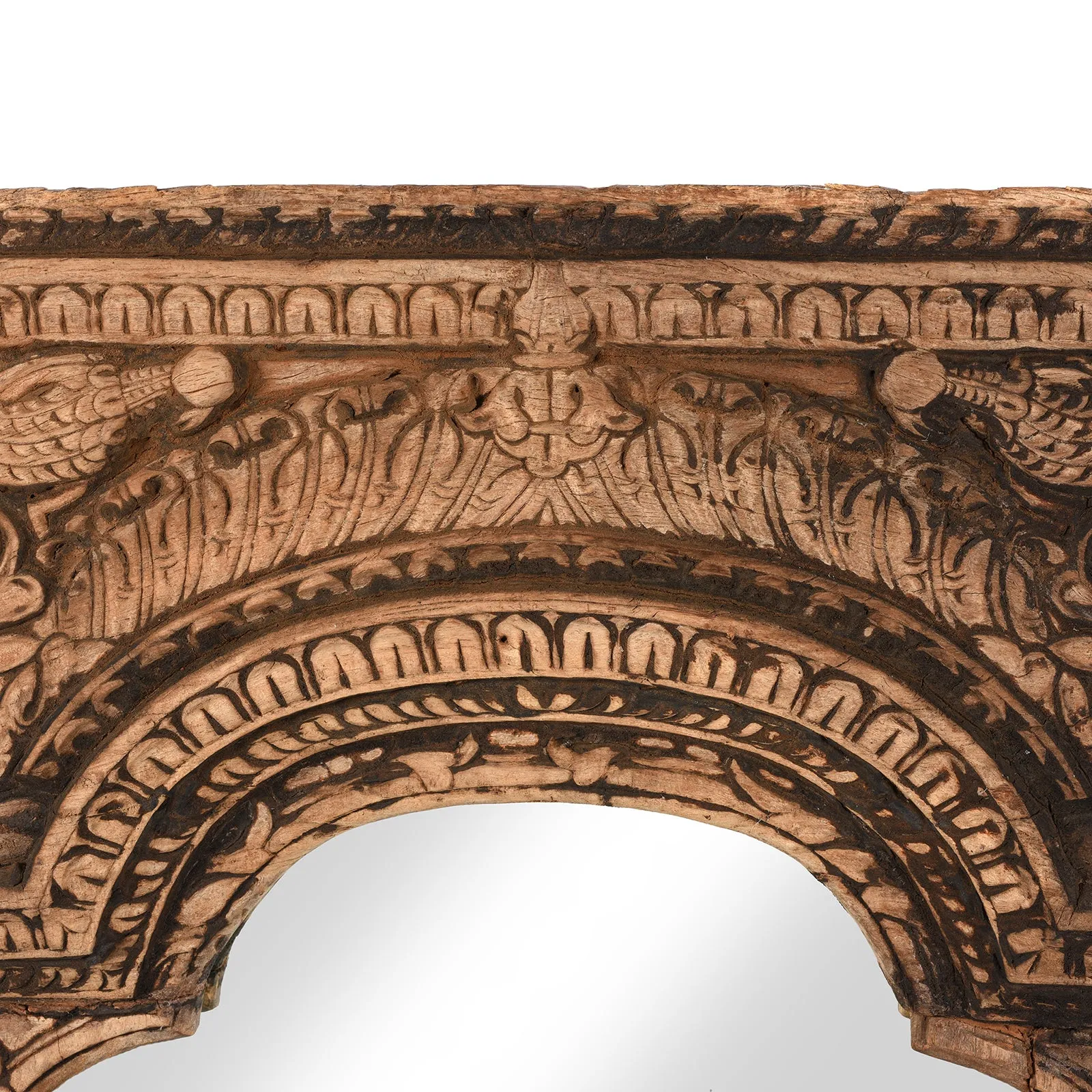 Carved Rosewood Window Mirror From Hyderabad - 18thC