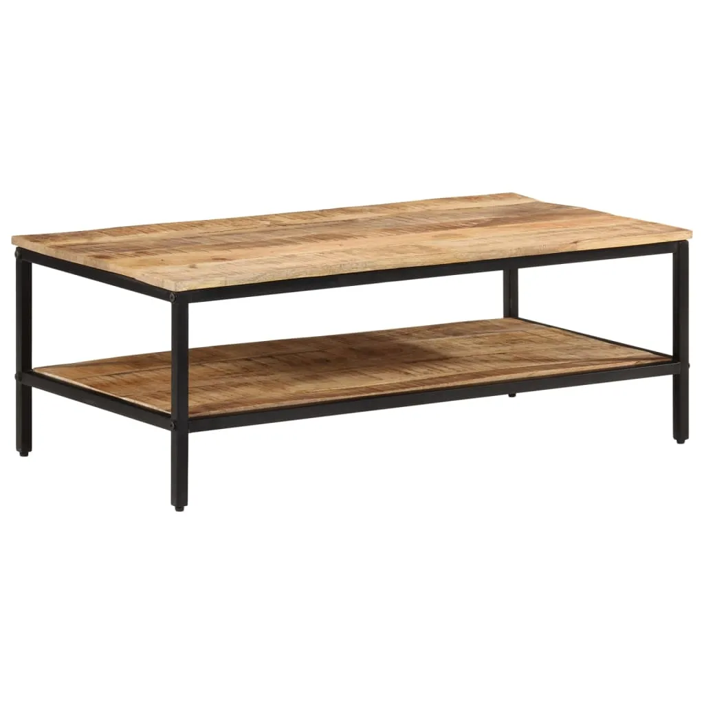 Coffee Table 100x50x35 cm Solid Rough Wood Mango