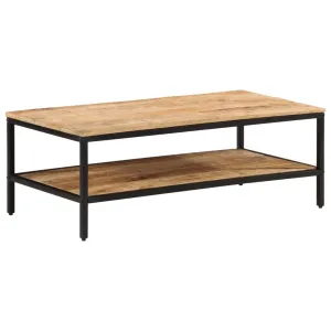 Coffee Table 100x50x35 cm Solid Rough Wood Mango