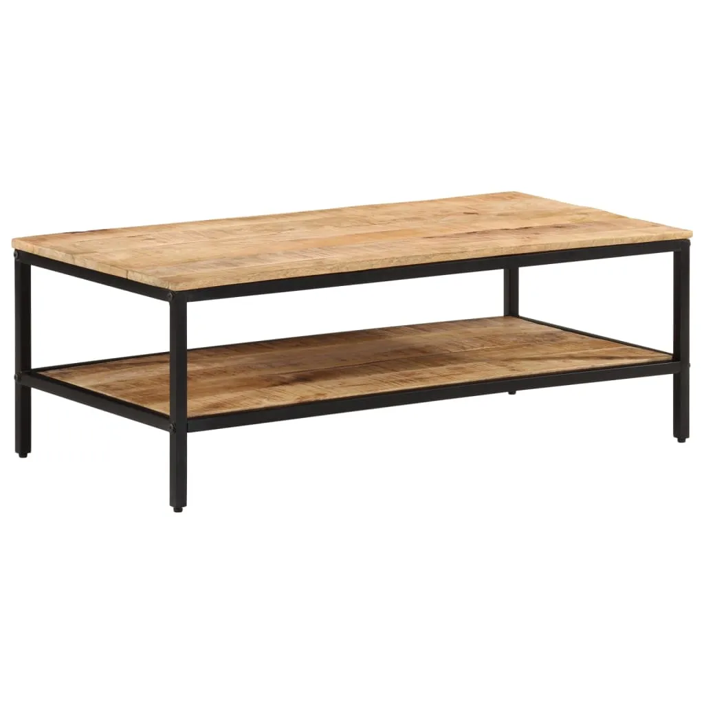 Coffee Table 100x50x35 cm Solid Rough Wood Mango