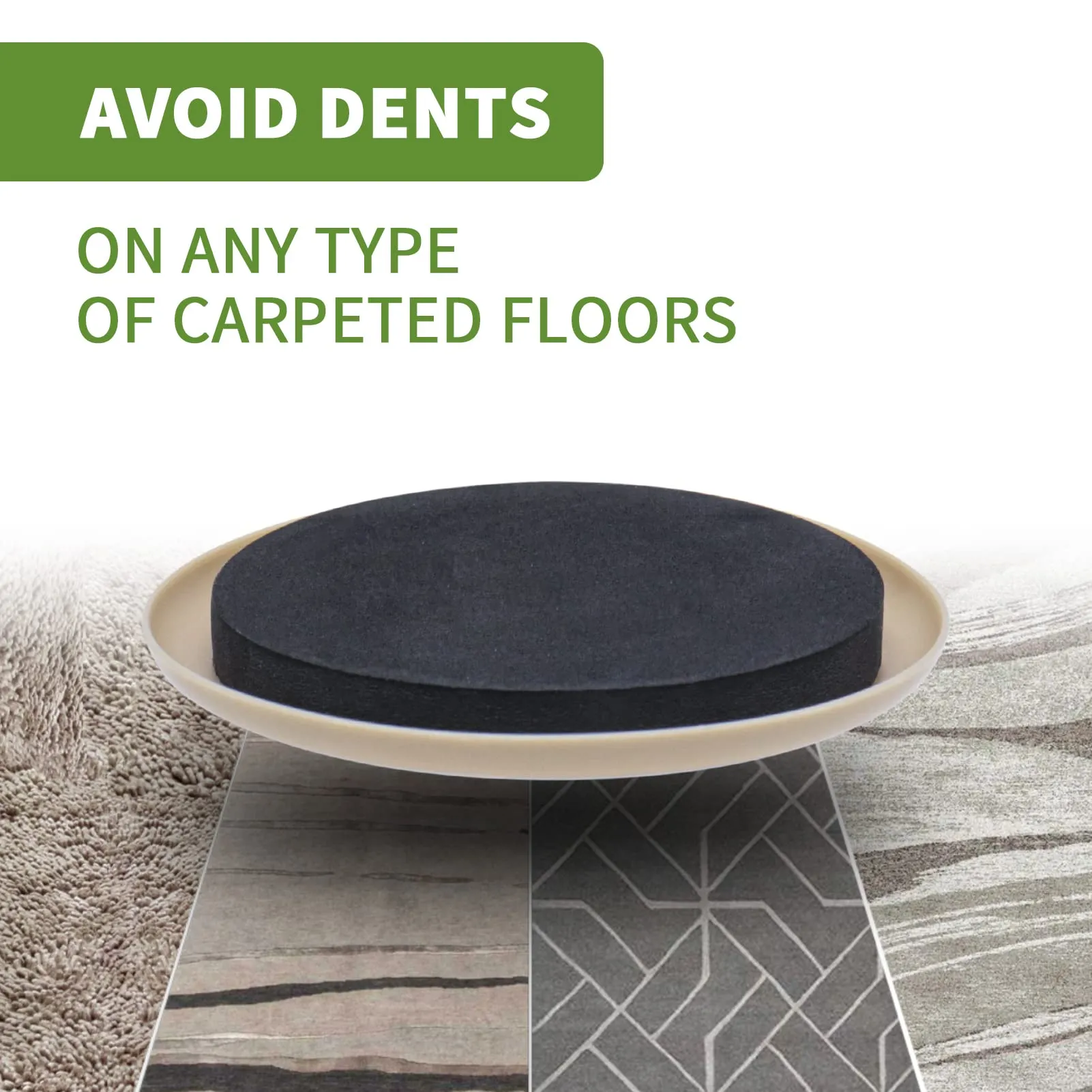 COVERCORNER Furniture Sliders for Carpet 8 PCS - 3 1/2 inch Furniture Moving Slider Chair Legs Floors Protectors Move Your Furniture Easy & Safely(for Carpet)