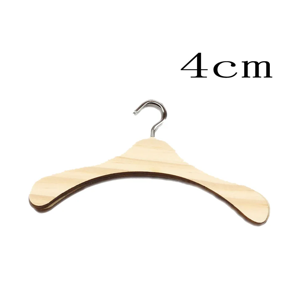 Doll Accessories Wooden Doll Clothes Dress Hangers For Dolls Toys