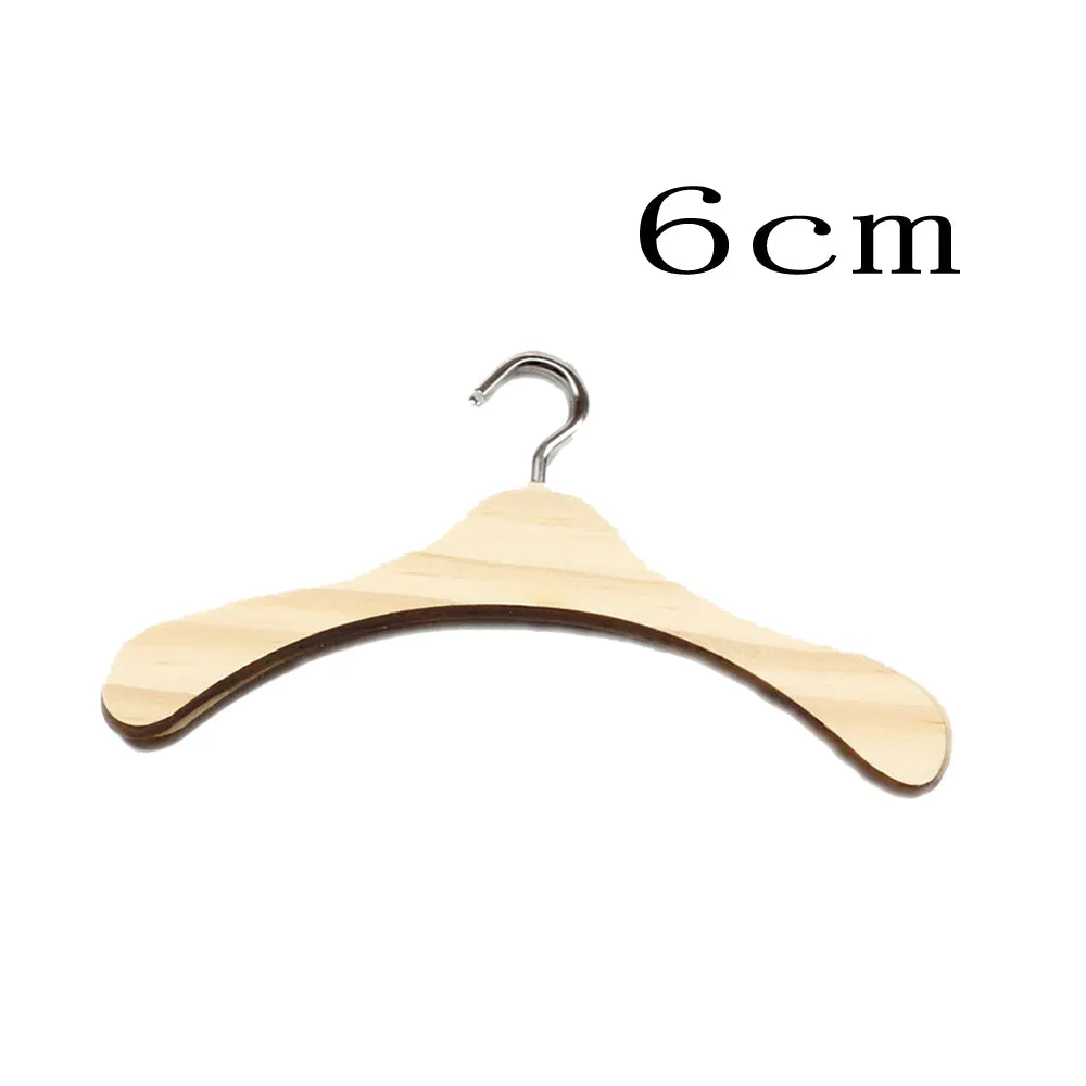Doll Accessories Wooden Doll Clothes Dress Hangers For Dolls Toys