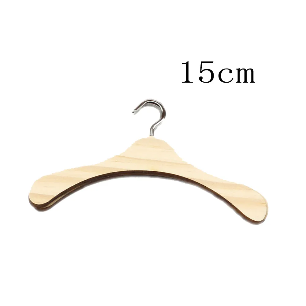 Doll Accessories Wooden Doll Clothes Dress Hangers For Dolls Toys