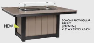 Donoma 42" x 54" Rectangular Fire Pit
