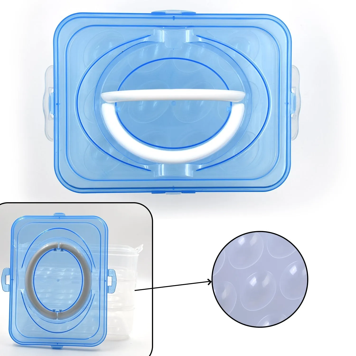 Double Layer Premium 48 Grid Egg Storage Box for Egg Storage Container