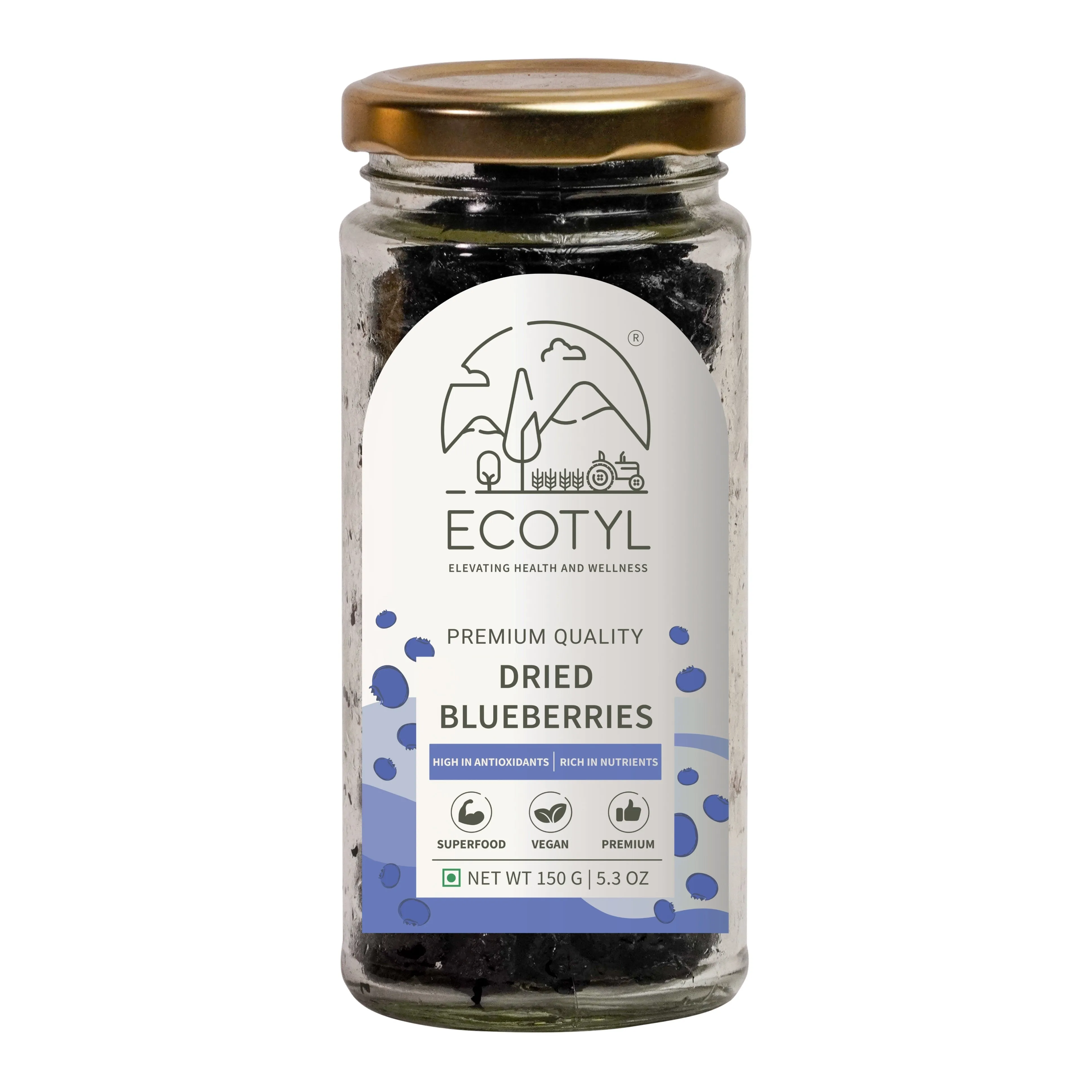 Dried Blueberries Whole Dried Fruit Healthy Snack