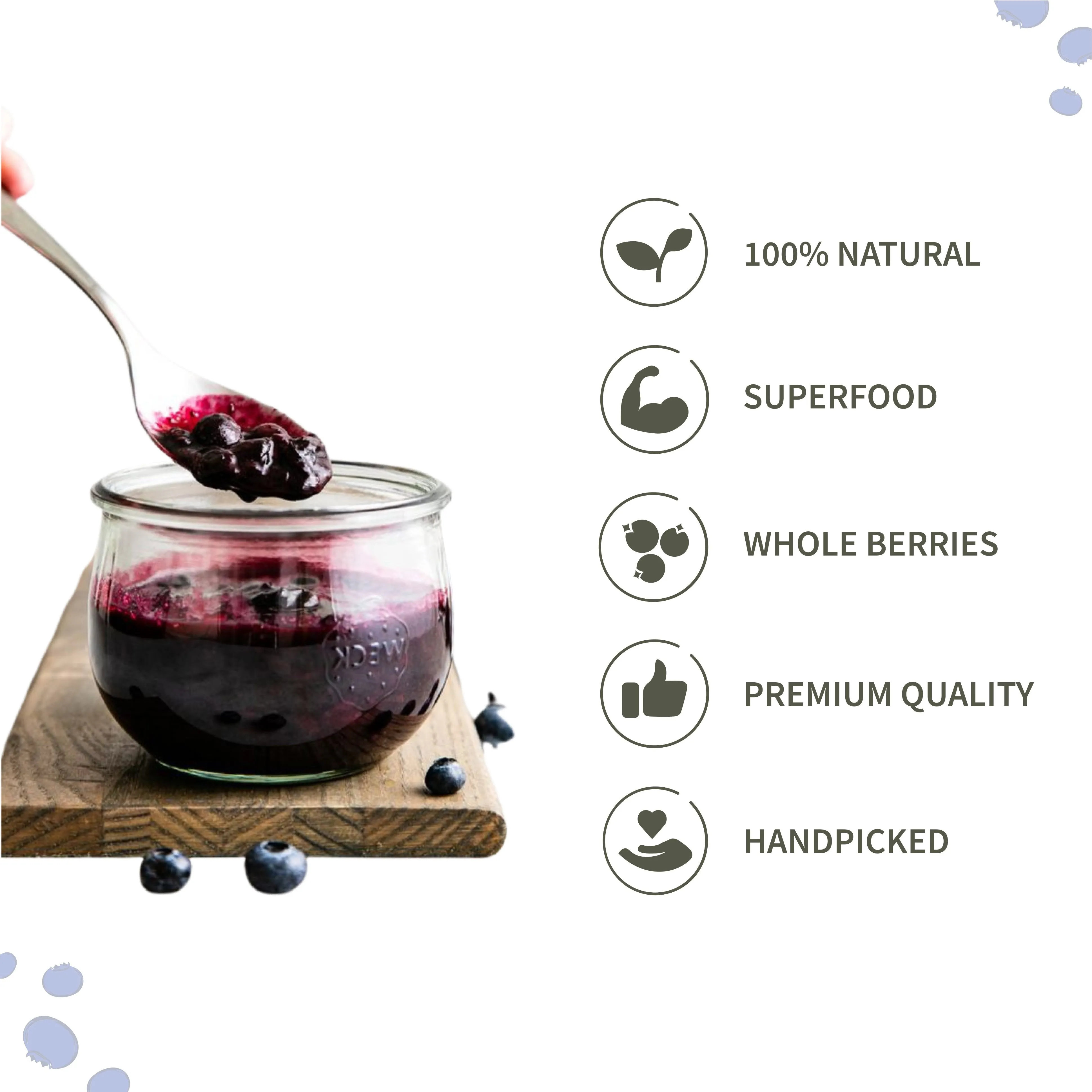 Dried Blueberries Whole Dried Fruit Healthy Snack