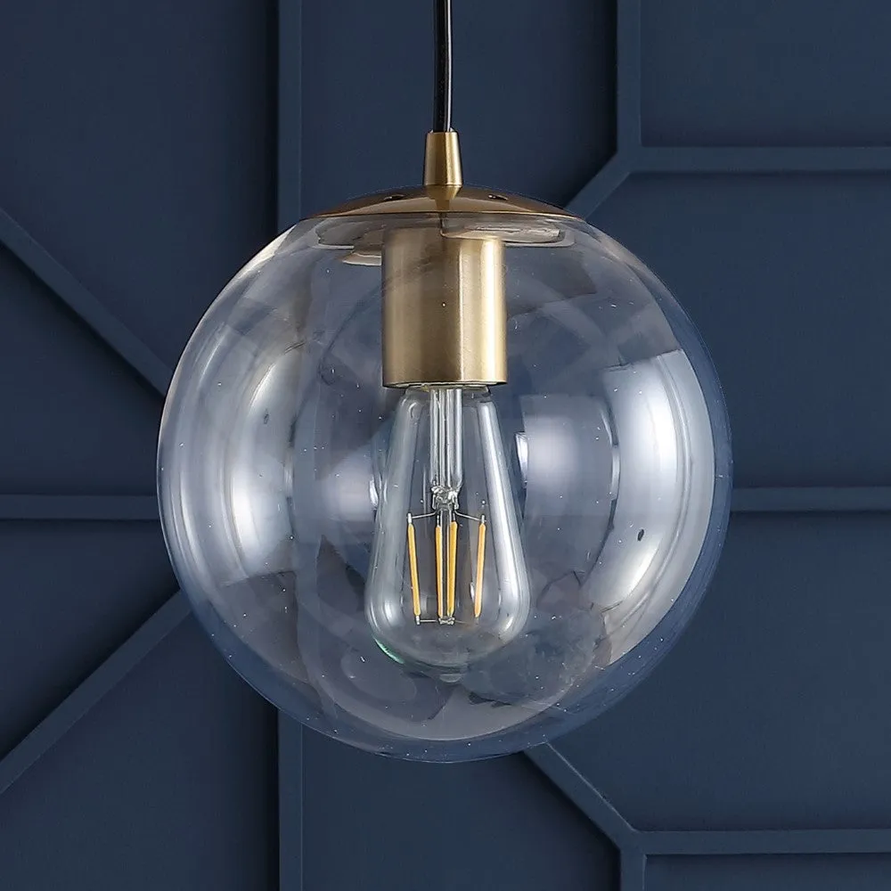 Elowen 7.75" Metal/Glass Globe LED Pendant