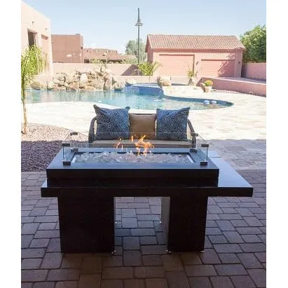 Fire Pit Rectangular Glass Wind Screen