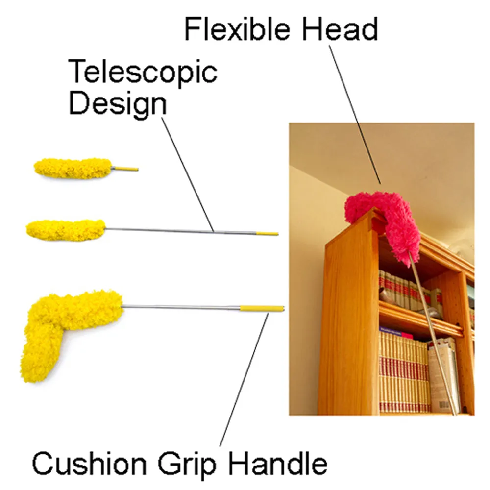Flexible Duster 56" Extendable Handle Telescopic Cleaner Ceiling Fan Home Car