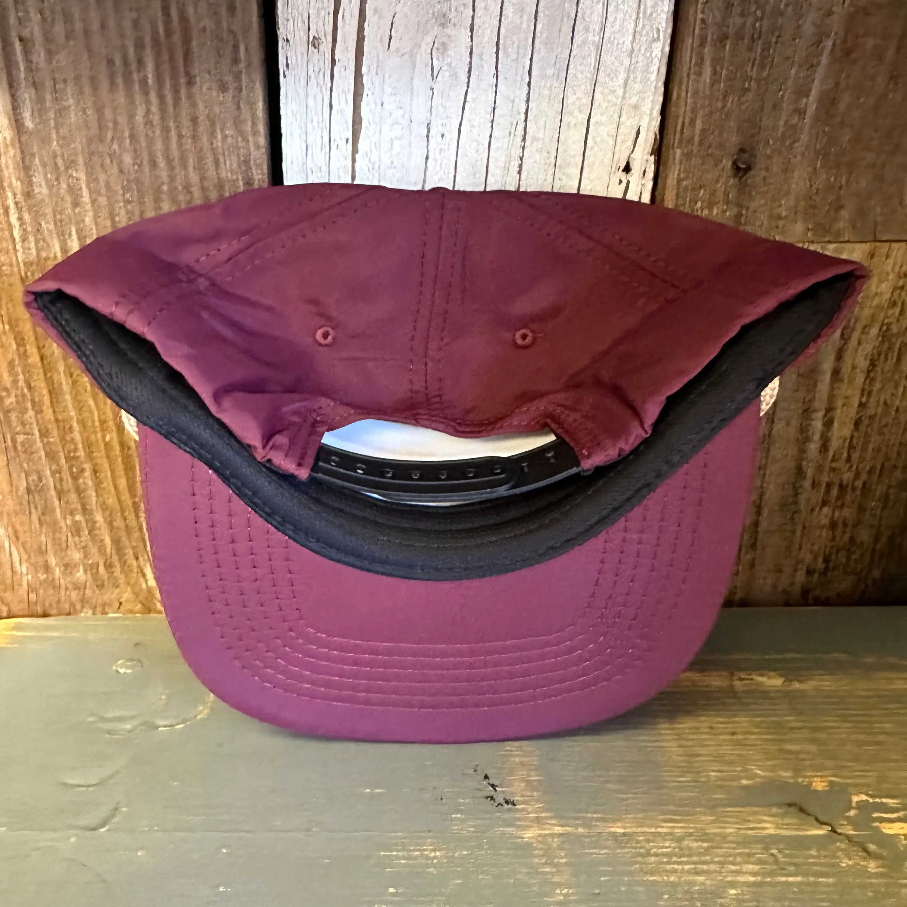 Hermosa Beach GOLF CARTS & YOGA PANTS - 5 Panel Nylon Hat - Eggplant