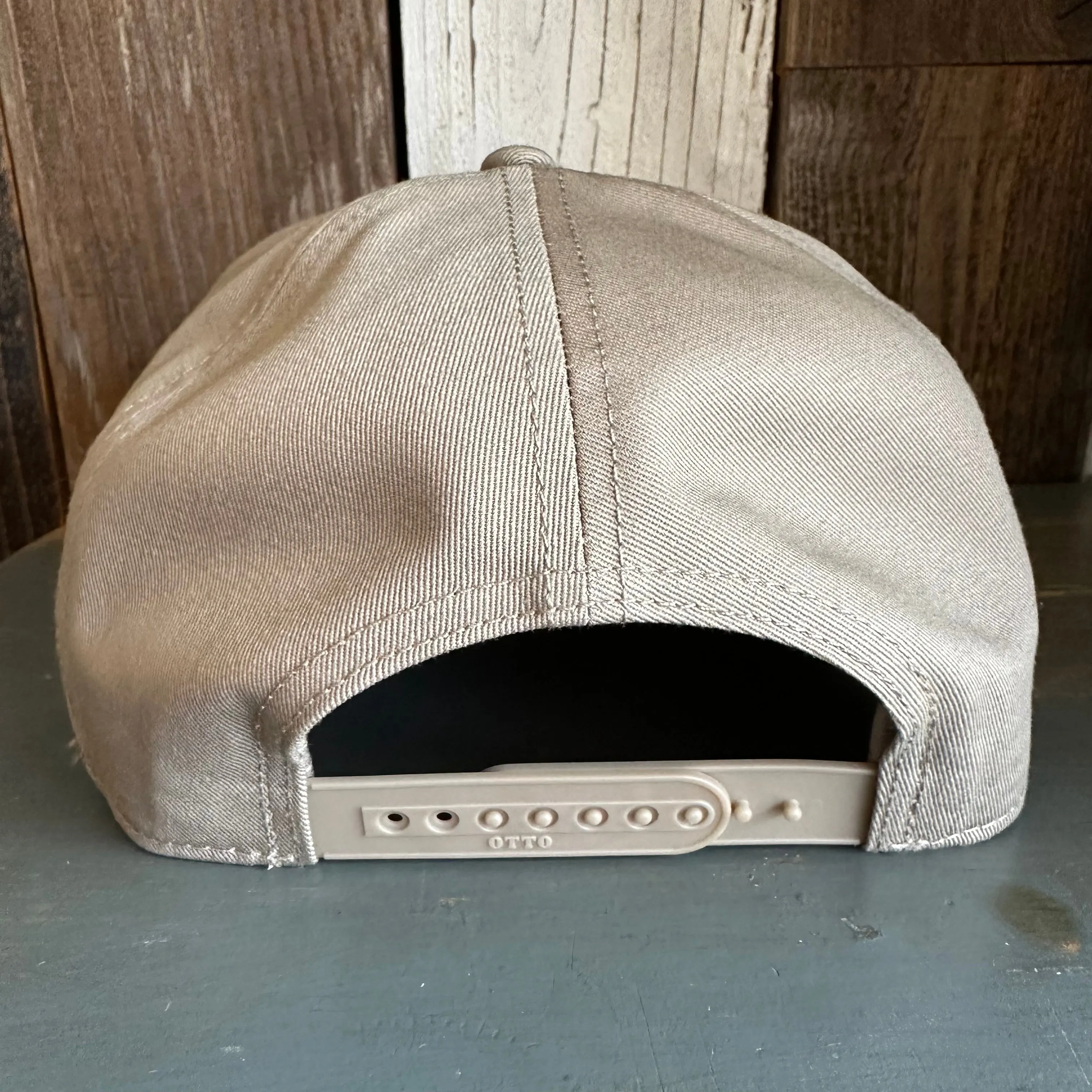 Hermosa Beach GOLF CARTS & YOGA PANTS 7 Panel Snapback Hat - Khaki
