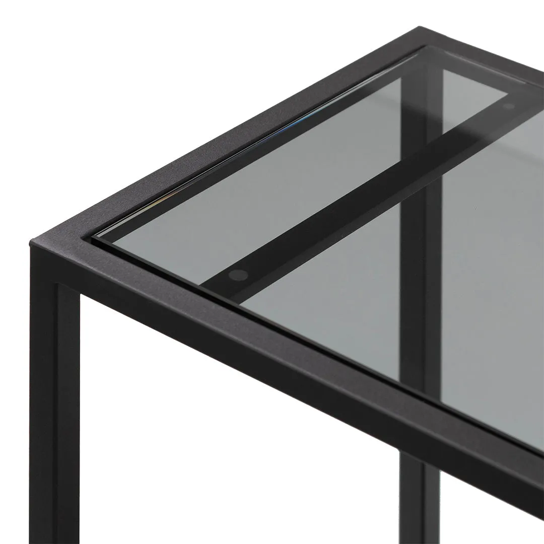 Luigi Glass Bar Cart - Black