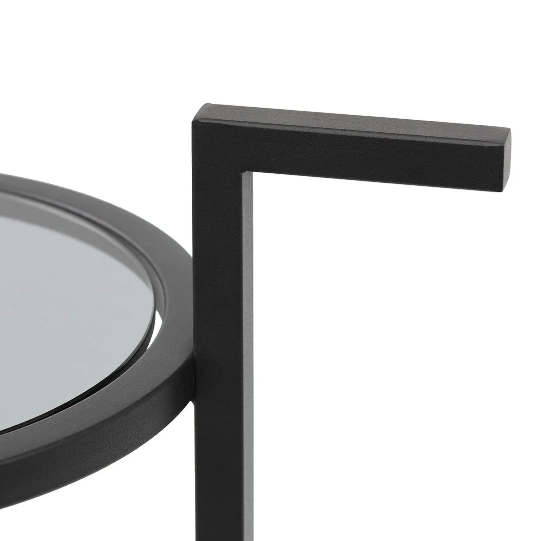Luigi Glass Bar Cart - Black