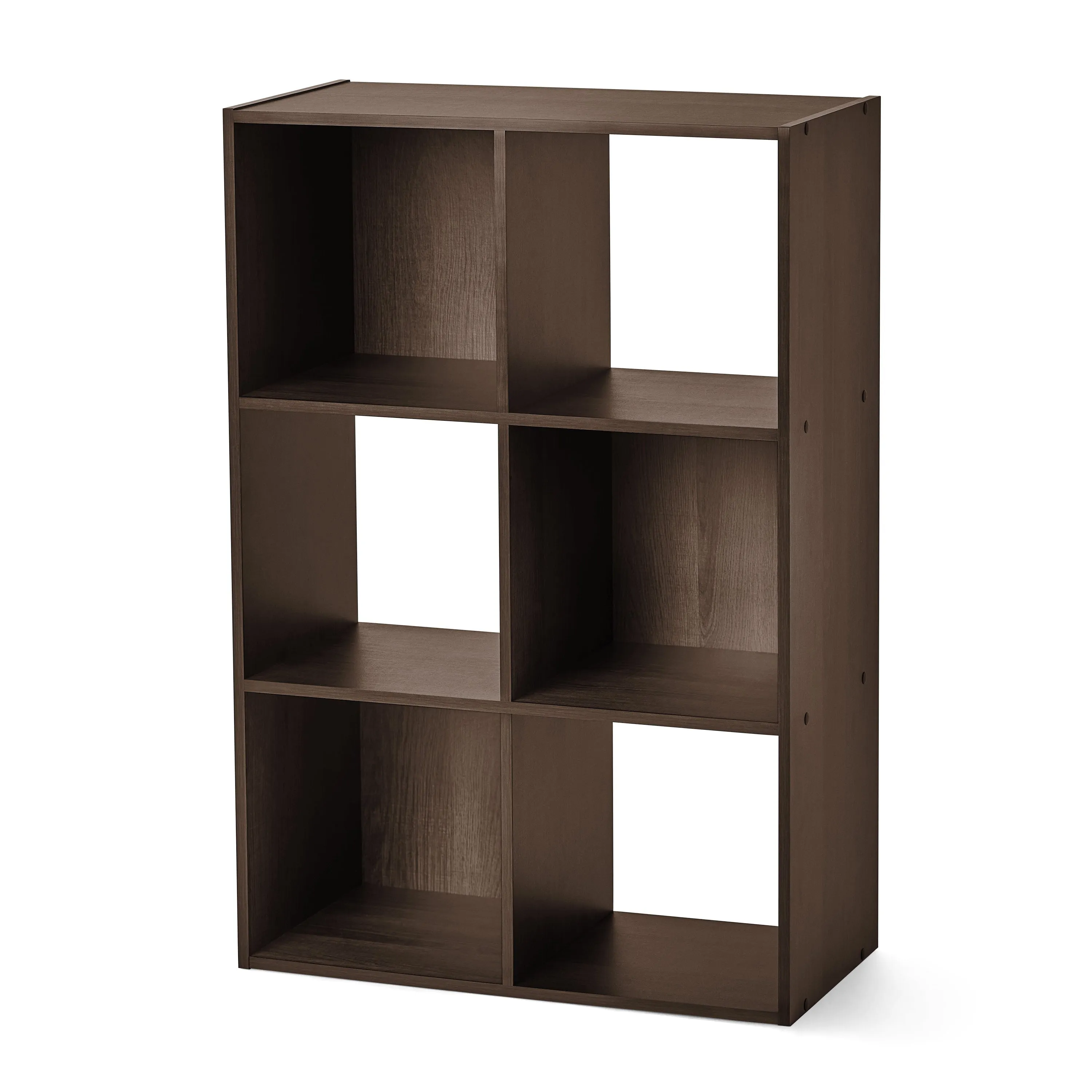 Mainstays 11" 6-Cube Storage Organizer, Espresso