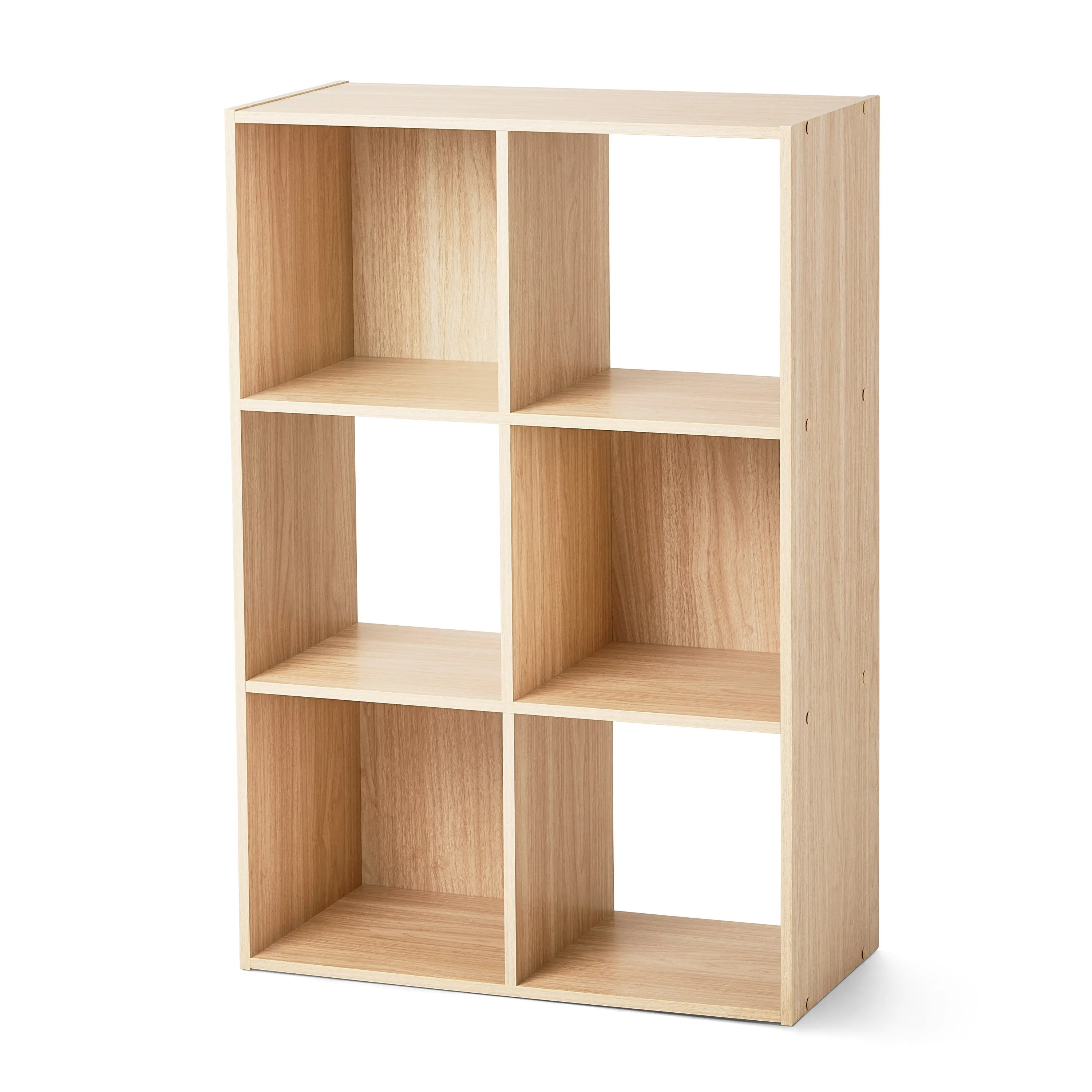 Mainstays 11" 6-Cube Storage Organizer, Spring Pine