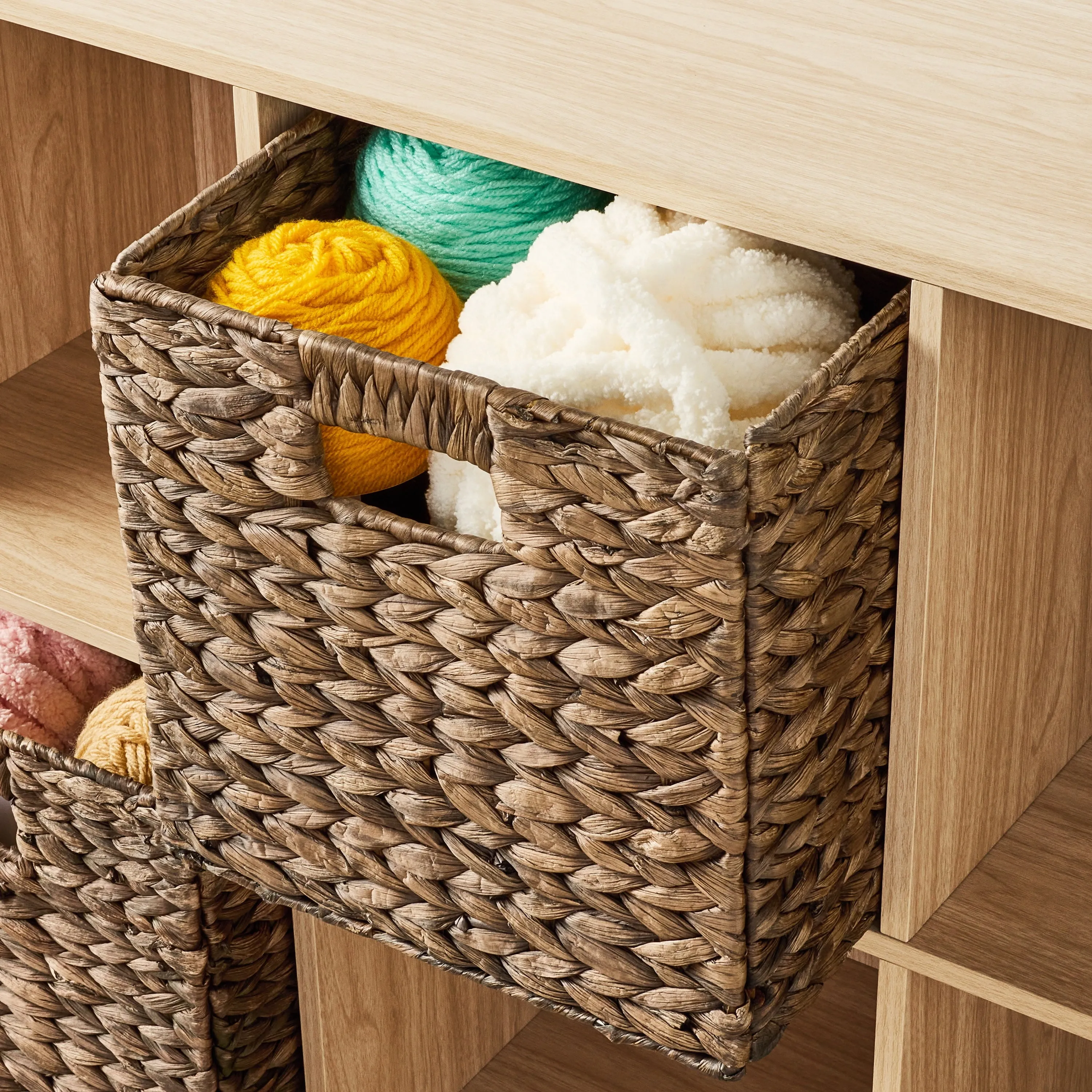Mainstays 11" 6-Cube Storage Organizer, Spring Pine