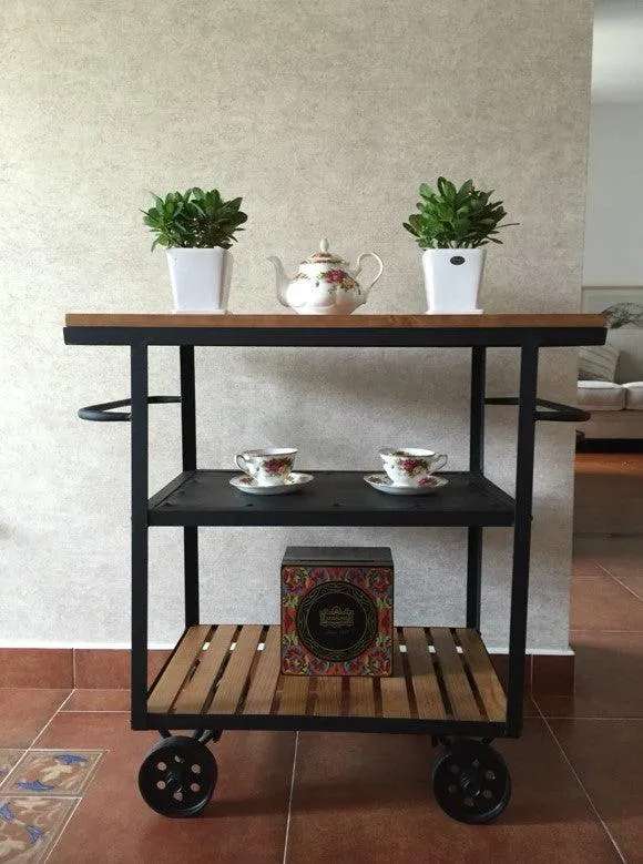Modern Rustic Kitchen Trolley | VRINDA