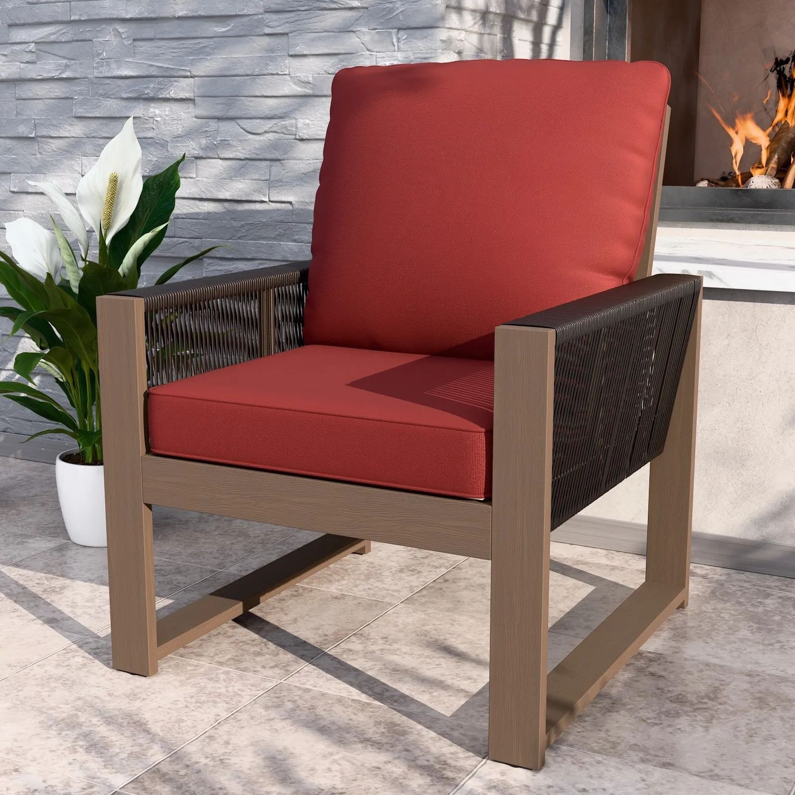 Natural Cedar Patio Furniture, Cedar Chair, 1 Piece