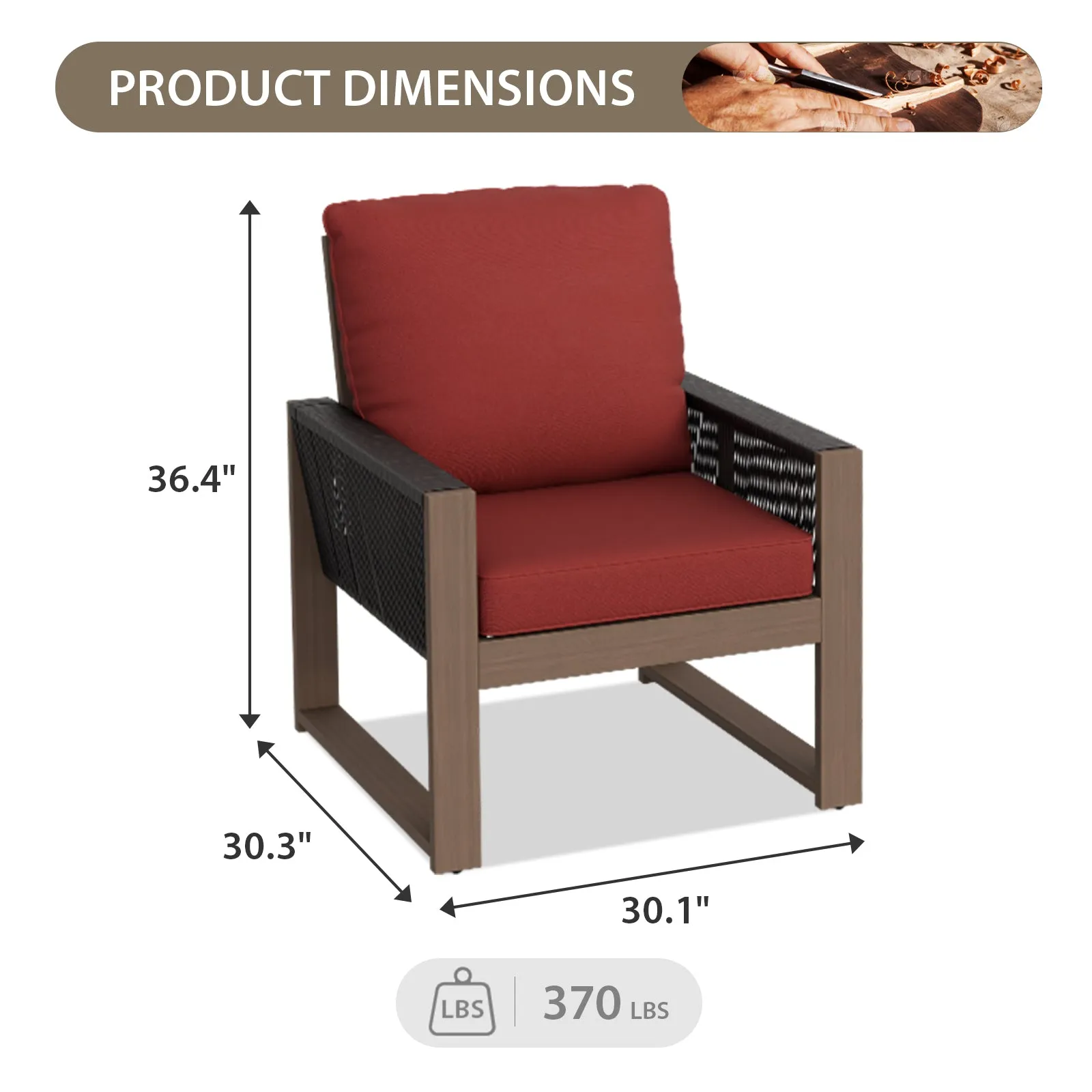 Natural Cedar Patio Furniture, Cedar Chair, 1 Piece